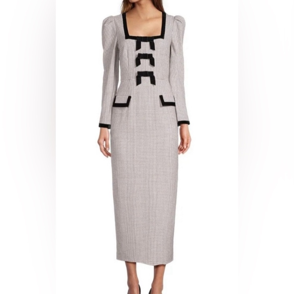 Antonio Melani Houndstooth Bow Dress